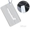 AKOAK 2-Pack Metal Luggage Tags, Square Engravable Suitcase ID Tag for Air Travel, Personalized Aluminum Alloy Bag Nameplate with Stainless Steel Loop, Quick Identification Travel Essentials (Silver) view 2