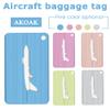 AKOAK 2-Pack Metal Luggage Tags, Square Engravable Suitcase ID Tag for Air Travel, Personalized Aluminum Alloy Bag Nameplate with Stainless Steel Loop, Quick Identification Travel Essentials (Silver) view 4