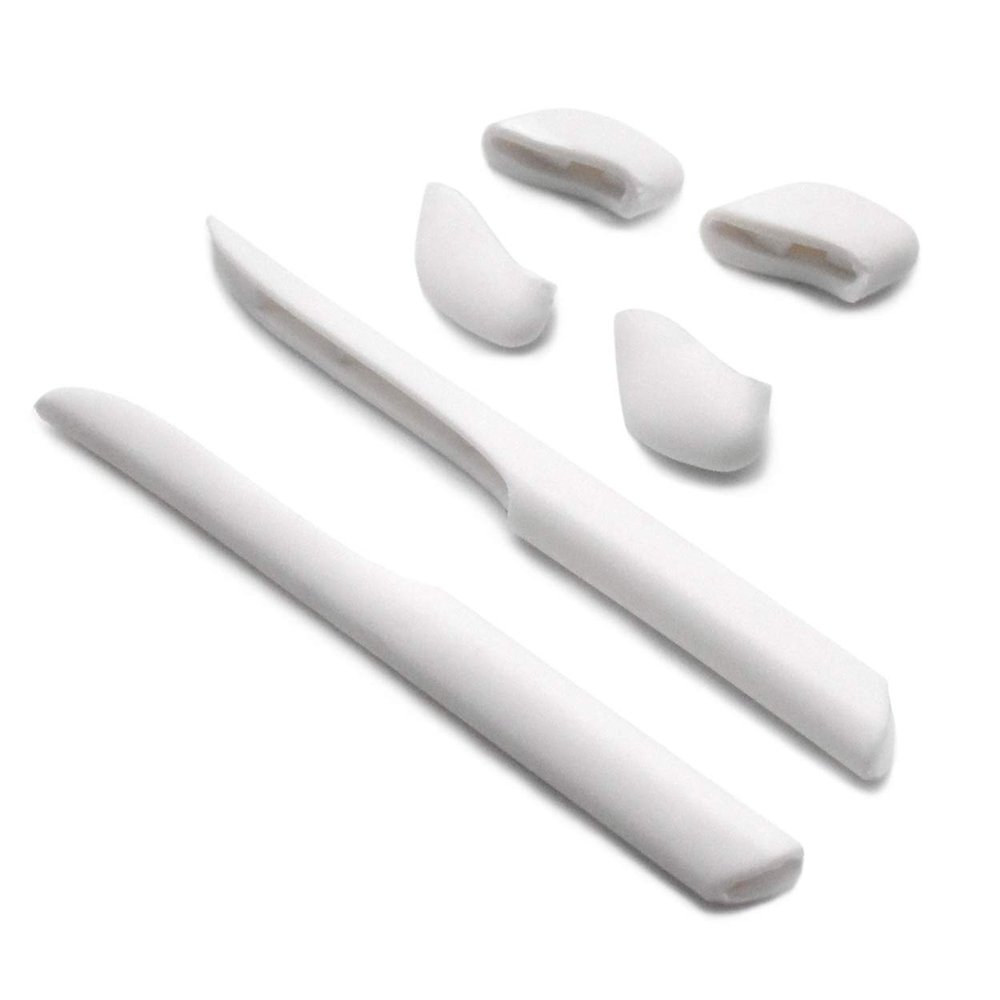 SOODASE White Replacement Silicone Earsocks Rubber Kit For Oakley Fast Jacket XL Sunglasses
