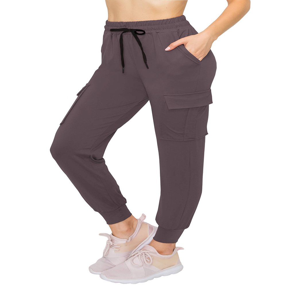ALWAYS Cargo Jogger Pants for Women - Super Soft Casual Lounge Sweatpants Vintage Violet XL