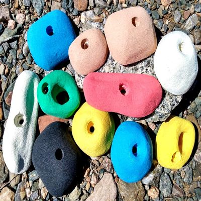 Climbing Holds Pack- 12 Large Bolt-on Holds with Various Difficulty (Yellow)