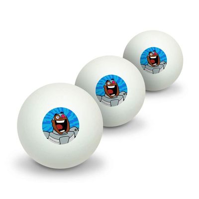 GRAPHICS & MORE Teen Titans Go! Cyborg Novelty Table Tennis Ping Pong Ball 3 Pack
