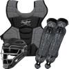 Rawlings | VELO 2.0 Catcher's Set | Baseball | Intermediate Ages 12-15 | Black/Graphite view 1