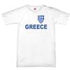 Custom Greece Soccer Jersey Youth Large in White and Black