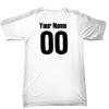 Custom Greece Soccer Jersey Youth Large in White and Black view 2