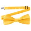 AWAYTR Boys Child Kids Bow ties - Adjustable Pre Tied Solid Color Wedding Party Bowties (Gold Yellow) view 1