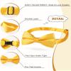 AWAYTR Boys Child Kids Bow ties - Adjustable Pre Tied Solid Color Wedding Party Bowties (Gold Yellow) view 2