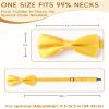 AWAYTR Boys Child Kids Bow ties - Adjustable Pre Tied Solid Color Wedding Party Bowties (Gold Yellow) view 3