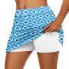 Ekouaer Skirts Double Layer Short Quickly Dry Comfortable Yoga Printed Floral Skorts view 4
