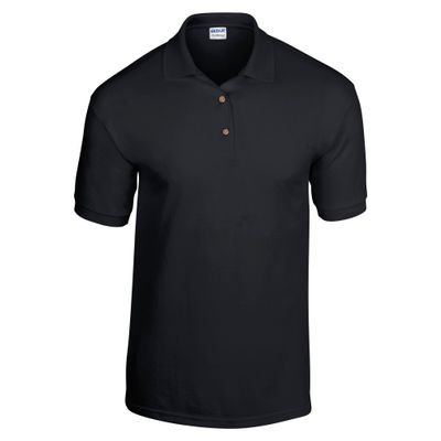 Gildan DryBlend Childrens Unisex Jersey Polo Shirt (Pack of 2) (XL) (Black)