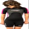 Cressi Med X 2.5 mm Junior Short Sleeves Short Wetsuits, Black/Pink, 3XS view 2