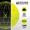 Franklin Sports (2 Paddle and (4) X-40 Outdoor Pickleball Set - Polypropylene Core - Fiberglass Surface view 4