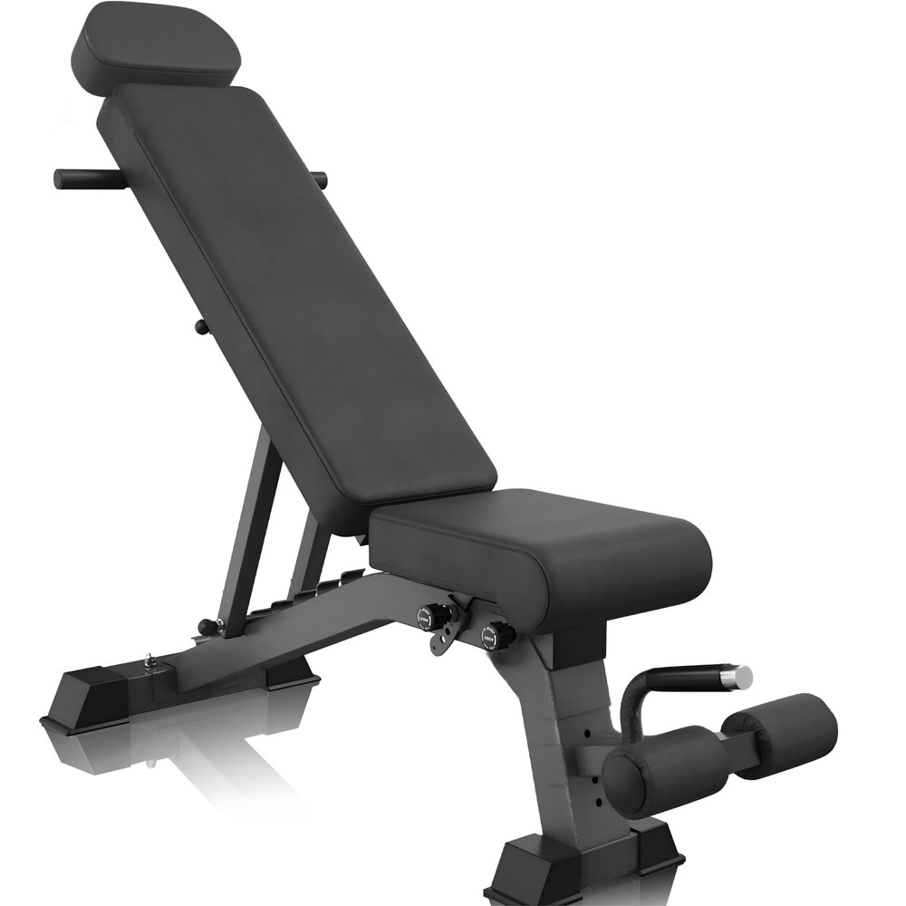 YOUTEN 1300 LB Weight Bench Heavy Capacity | 9-4-4 90 Adjustable Incline Decline Exercise Chair for Home Gym More Stable and Durable | Foldable Training Lifting Bench | Dragon Flag Handle for Abdominal Arm Workout