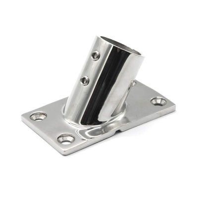 1PC Boat Hand Rail Fitting 45 Degree 1" Rectangular Base-Marine Stainless Steel