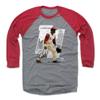 500 LEVEL Barry Larkin 3/4 Sleeve T-Shirt (Baseball Tee, XXX-Large, Red/Heather Gray) - Barry Larkin Offset WHT view 1