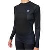 RIBBY SPF 50+ Padded Rash Guard for Surfing, Boogie, Scuba Black view 3