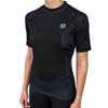RIBBY SPF 50+ 5mm Padded Rash Guard for Surfing, Boogie, Scuba Black view 2