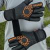 K-LO Goalkeeper Gloves: Savage Blackout Soccer Goalie Gloves - Black/Orange Size 11 (Unisex, Youth, Kids & Adult) - Fingersaves for Protection | Strong Grip Palm view 2