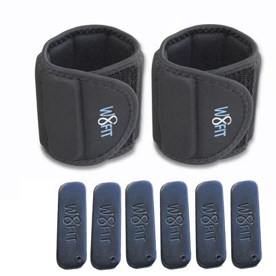 W8FIT Adjustable Wrist Weights 2.5 LBS PAIR (1.25 LBS each) Small 4" - 6"