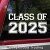 Minglewood Trading White - Class of 2025 Vinyl Sticker - Graduate High School College- 15w x 7.5h inches Die Cut Decal view 2