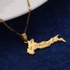 18K Gold Plated Map of Italy Necklace Pendant Jewelry for Italian (A) view 2