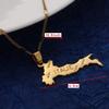 18K Gold Plated Map of Italy Necklace Pendant Jewelry for Italian (A) view 3