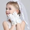 LeJulyeekay Flower Girl Gloves Satin Glove First Communion Short Princess Gloves for Wedding view 2