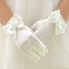 LeJulyeekay Flower Girl Gloves Satin Glove First Communion Short Princess Gloves for Wedding view 3