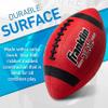 Franklin Sports Junior Footballs - Grip-Rite 100 - Kids Junior Size Rubber Footballs - Youth Footballs - 6 Pack of Footballs with Pump - Red/Black, Franklin Sports Junior Size Football view 2