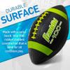 Franklin Sports Junior Footballs - Grip-Rite 100 - Kids Junior Size Rubber Footballs - Youth Balls - 6 Pack of Balls with Pump - Black/Optic view 2