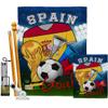 World Cup Spain Flags Spanish Banner Wall Art Flag Poles For Outside House Stand Outdoor Decorations Garden Tapestry Yard Signs FIFA Gifts Sports Fan Trophy Soccer Game Football Made In USA view 1