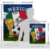 World Cup Mexico Flags Mexican Banner Wall Art Flag Poles For Outside House Stand Outdoor Decorations Garden Tapestry Yard Signs FIFA Gifts Sports Fan Trophy Soccer Game Football Made In USA view 2