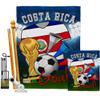 World Cup Costa Rica Flags Costa Rican Banner Wall Art Flag Poles For Outside House Stand Outdoor Decorations Garden Tapestry Yard Signs FIFA Gifts Sports Fan Trophy Soccer Game Football Made In USA view 1