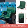 PICNIC TIME Ventura Portable Reclining Stadium Seat with Back Support, Folding Bleacher Chairs with Back and Cushion, Thick Padded Stadium Seat and Armrest, Includes Six Backrest Positions, (Burgundy) view 2