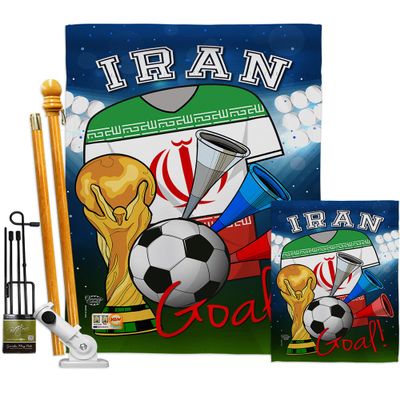 World Cup Iran Flags Iranian Banner Wall Art Flag Poles For Outside House Stand Outdoor Decorations Garden Tapestry Yard Signs FIFA Gifts Sports Fan Trophy Soccer Game Football Made In USA