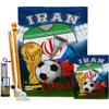 World Cup Iran Flags Iranian Banner Wall Art Flag Poles For Outside House Stand Outdoor Decorations Garden Tapestry Yard Signs FIFA Gifts Sports Fan Trophy Soccer Game Football Made In USA view 1