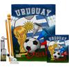 World Cup Uruguay Flags Uruguayan Banner Wall Art Flag Poles For Outside House Stand Outdoor Decorations Garden Tapestry Yard Signs FIFA Gifts Sports Fan Trophy Soccer Game Football Made In USA view 1