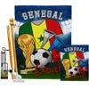 World Cup Senegal Flags Senegalese Banner Wall Art Flag Poles for Outside House Stand Outdoor Decorations Garden Tapestry Yard Signs FIFA Gifts Sports Fan Trophy Soccer Game Football Made in USA view 1
