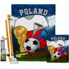 World Cup Poland Flags Polish Banner Wall Art Flag Poles For Outside House Stand Outdoor Decorations Garden Tapestry Yard Signs FIFA Gifts Sports Fan Trophy Soccer Game Football Made In USA view 1