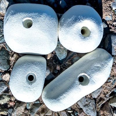 Climbing Holds Pack- 4 Large Bolt-on Holds with Various Difficulty (White)