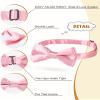AWAYTR Boys Child Kids Bow ties - Adjustable Pre Tied Solid Color Wedding Party Bowties (Light Pink) view 2