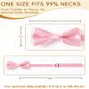 AWAYTR Boys Child Kids Bow ties - Adjustable Pre Tied Solid Color Wedding Party Bowties (Light Pink) view 3