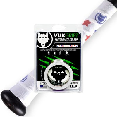 VukGripz Stars & American Flag Baseball Bat Grip Tape - Non-Sticky, Friction-Based Baseball Bat Tape Grip, Moisture-Wicking, Vibration-Reducing Handle Wrap for Softball Bats - USA-Made