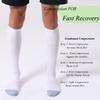 FITRELL 3 Pairs Compression Socks for Women and Men 20-30mmHg- Circulation and Muscle Support Socks for Travel, Running, Nurse, Knee High, Medical WHITE L/XL view 4