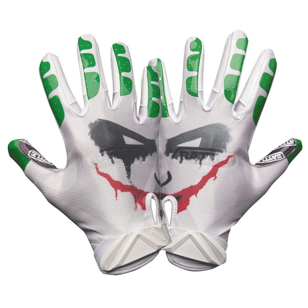 Battle Sports Villain Wide Receiver Football Gloves, Ultra-Tack Sticky & Grip Gloves, No Slip - Adult X-Large