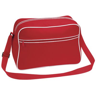 BagBase Retro Adjustable Shoulder Bag (18 Liters) (Pack of 2) (One Size) (Classic Red/White)