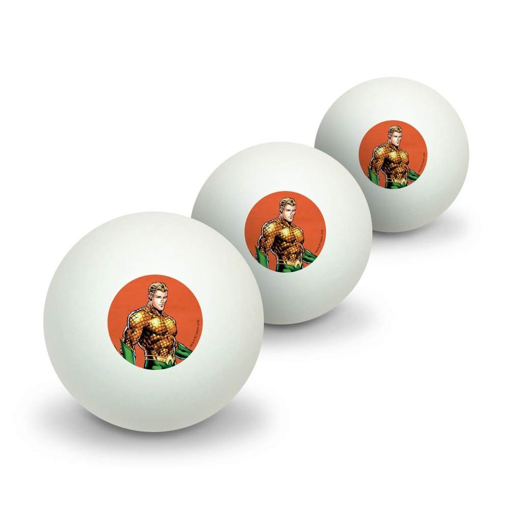 GRAPHICS & MORE Aquaman Character Novelty Table Tennis Ping Pong Ball 3 Pack