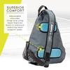 Franklin Sports Pickleball Sling Bag Official Pickleball Bag of The U.S. Open Pickleball Championships Adjustable Gray/Blue view 4