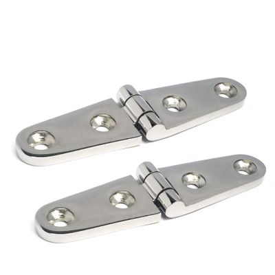 2Pieces of 316 SS Marine Grade 4'in x 1in Casting Strap Hinge for Boat and AUTO