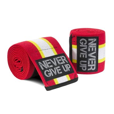 YOUFINE Professional Elastic Elbow Wraps Straps Elbow Support Compression Protection Brace for Bodybuilding Workout Powerlifting Men Gym (Five Stripe, Red)